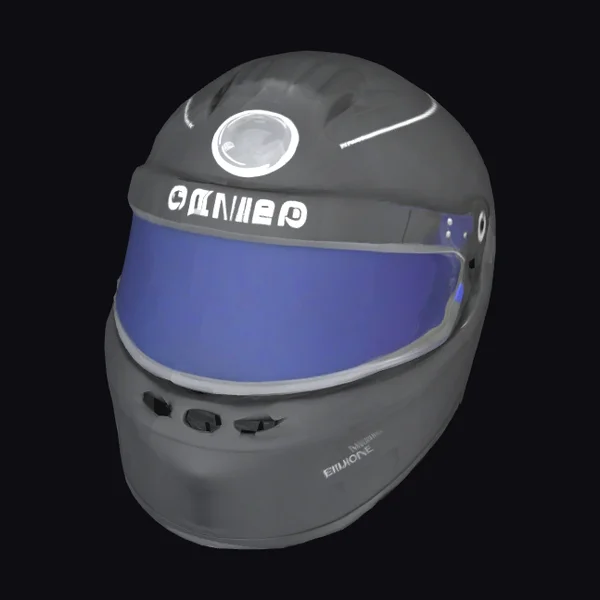 Black Formula One Helmet