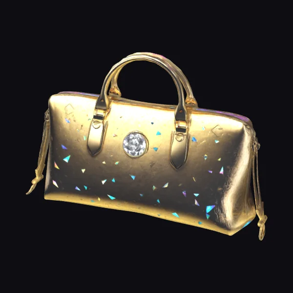 Golden Holographic Handbag