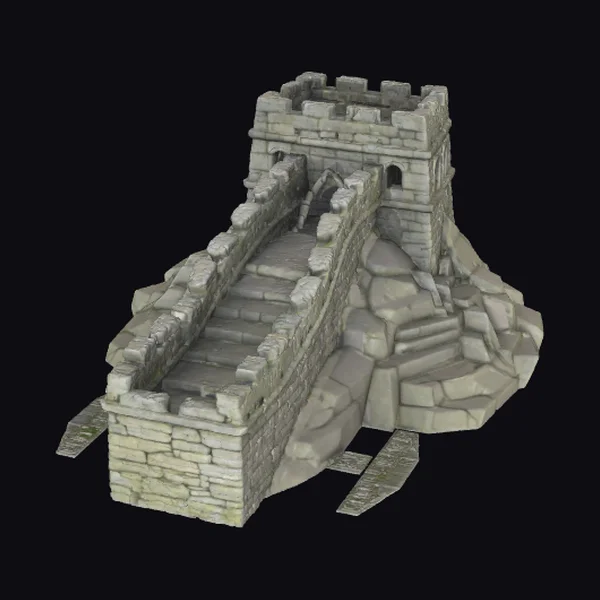 Ancient Stone Fortification Section