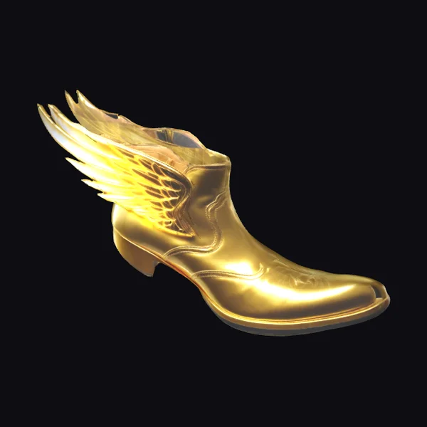 Golden Winged Boot