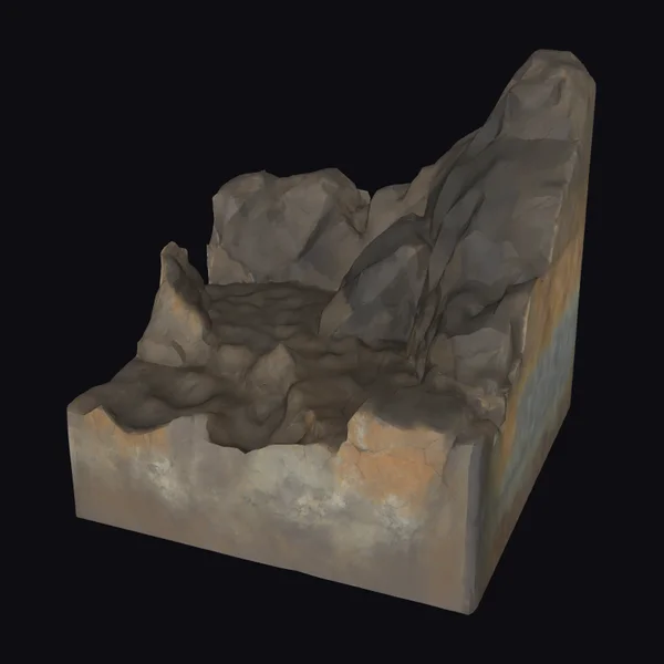 Ancient Rocky Cliff Fragment