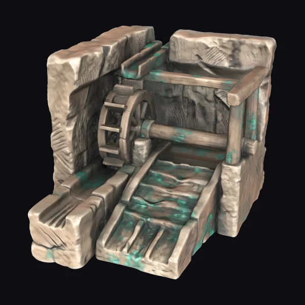 Ancient Stone Watermill Ruin