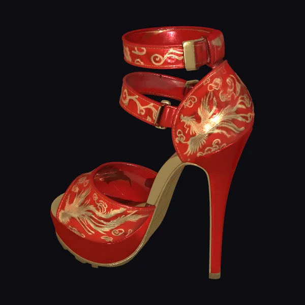 Crimson Phoenix Heels