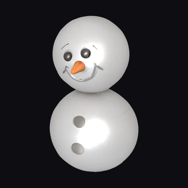 Stylized Snowman Figure