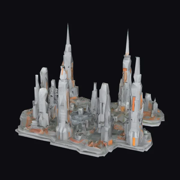 Dystopian Future Cityscape