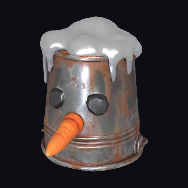 Rusty Snowman Bucket Helmet