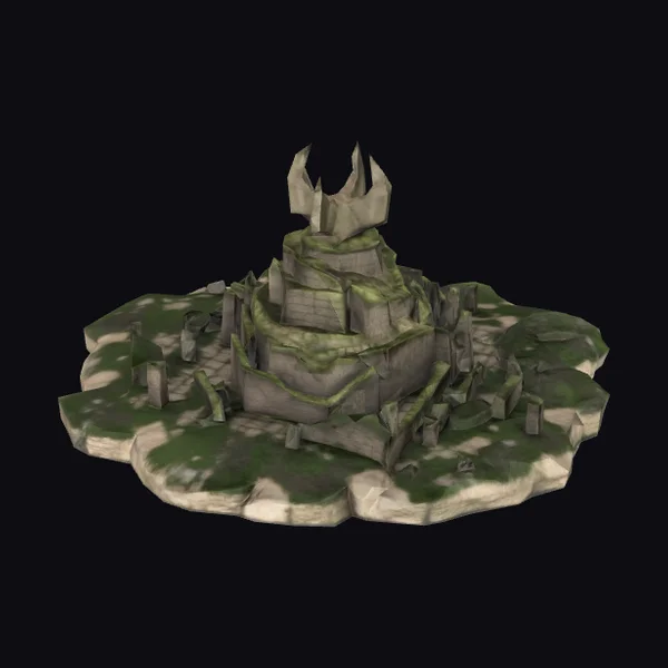 Ancient Ruined Temple Base