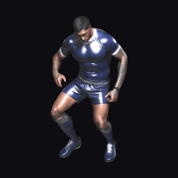 Muscular Male Rugby Player