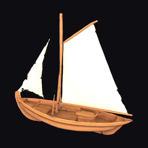 Wooden Sailing Sloop Boat