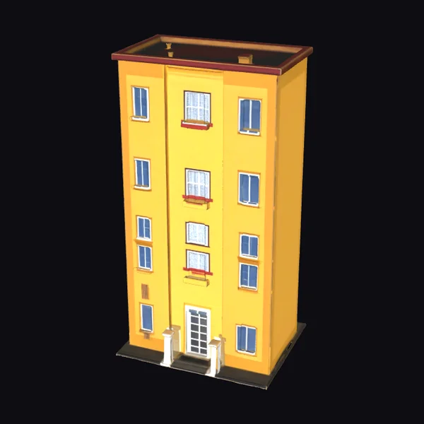 Yellow Apartment Building