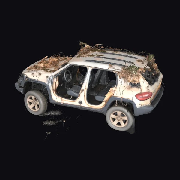 Abandoned SUV Wreckage