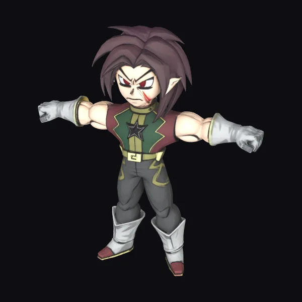 Angry Cartoon Fighter Boy