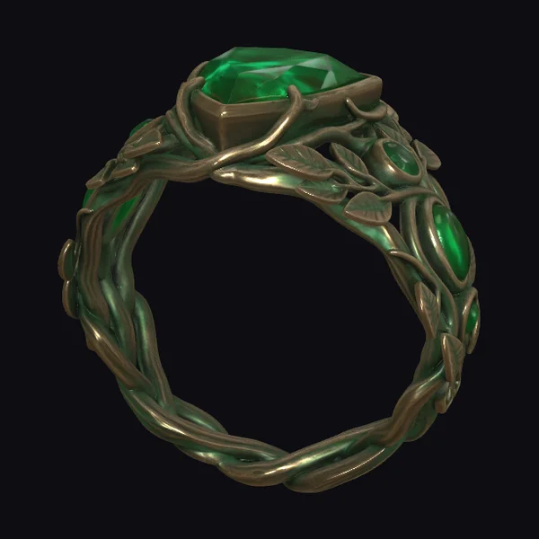 Emerald Vine Ring