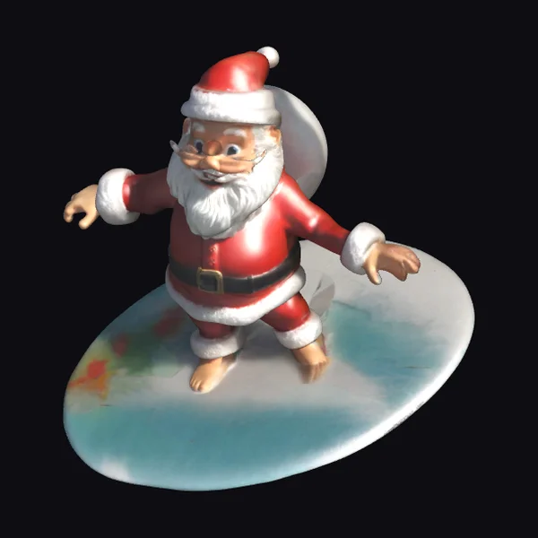 Santa on Surfboard