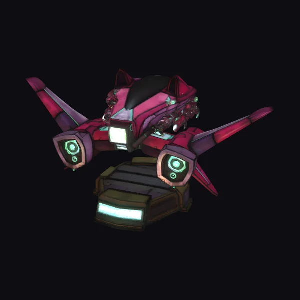 Crimson Neon Drone