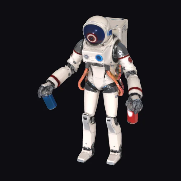 Astronaut with Oxygen Tanks