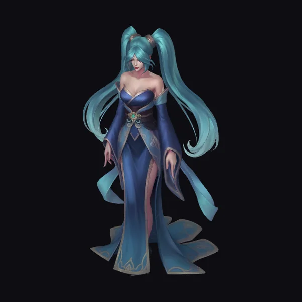 Azure Fantasy Female Figure