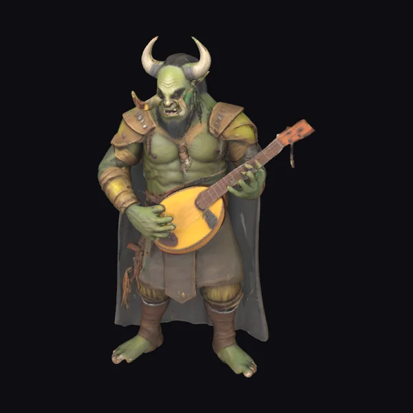 Orc Bard with Lute