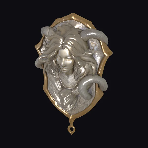 Medusa's Serpent Brooch