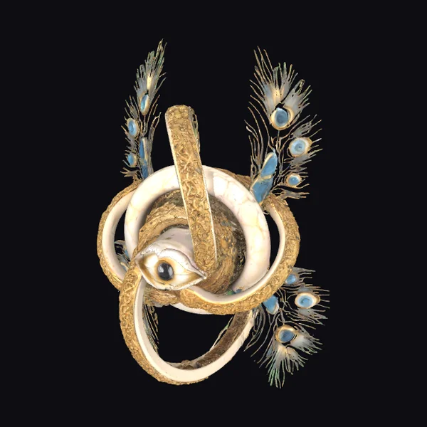 Golden Snake Brooch