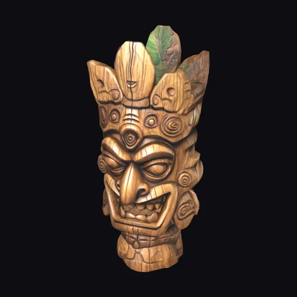 Wooden Tiki Mask