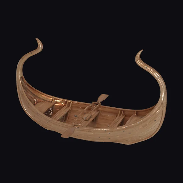 Wooden Viking Longboat