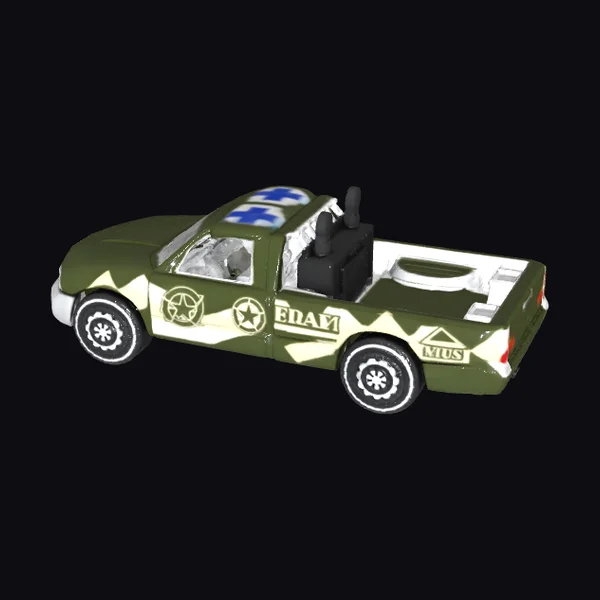 Toy Army Pickup Truck