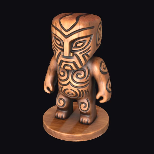 Wooden Carved Spirit Figure