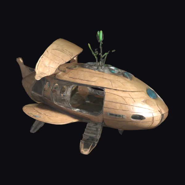 Alien Wooden Spaceship
