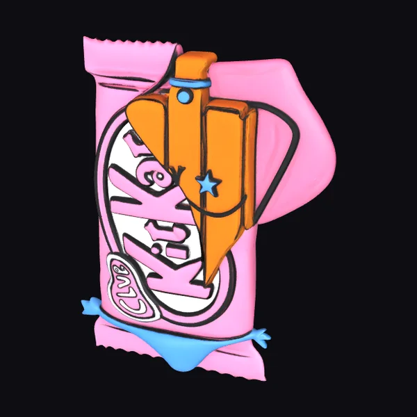 Orange Marker in Pink