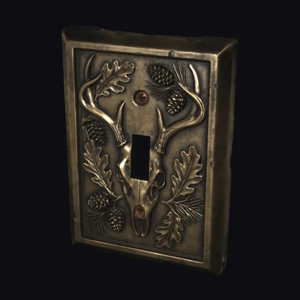 Deer Skull Switch Plate