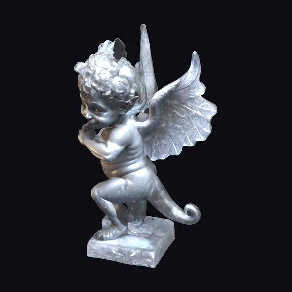 Ice Crystal Cherub Gargoyle