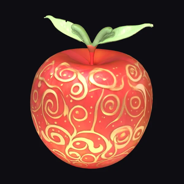 Glowing Red Apple