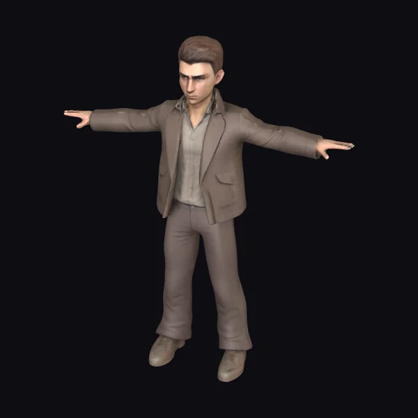 Young Man in Brown Suit