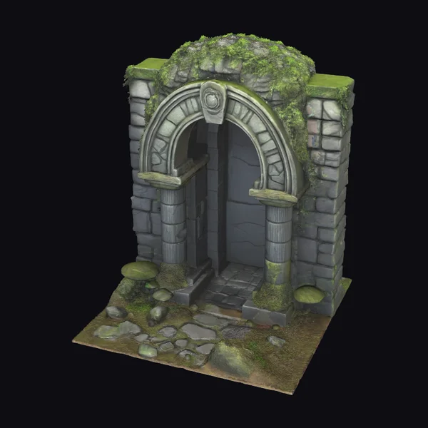 Mossy Stone Archway Entrance
