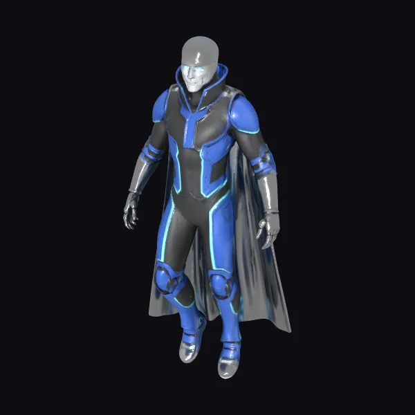 Cybernetic Superhero Figure