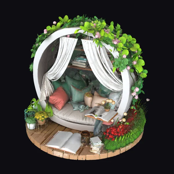 Cozy Garden Reading Nook