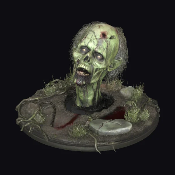 Zombie Head on Spike