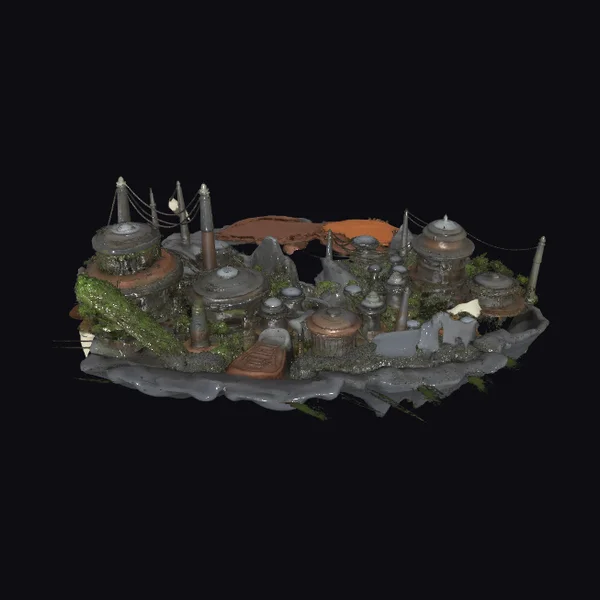 Abandoned Industrial Island Base