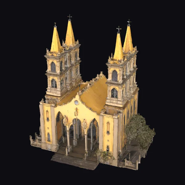 Yellow Church with Spires