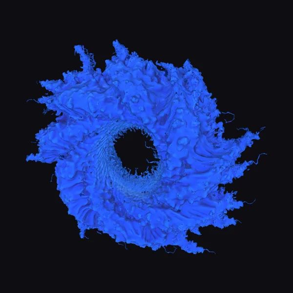 Blue Vortex Shape