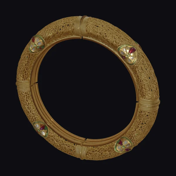 Golden Filigree Circular Bangle