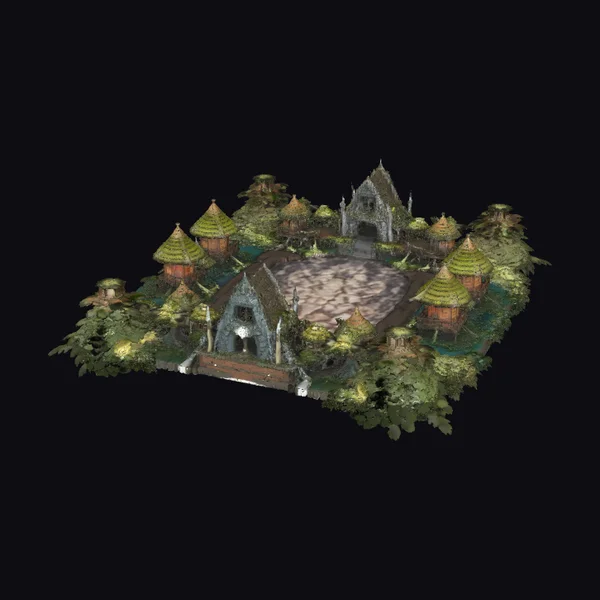 Mossy Village Scene