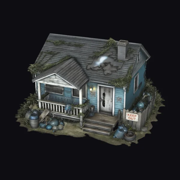 Abandoned Blue House