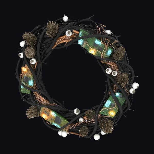 Dark Thorn Christmas Wreath