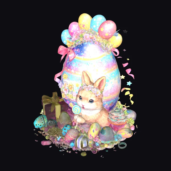 Easter Bunny Egg Scene