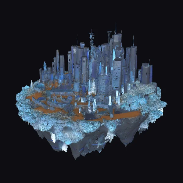 Floating Cityscape Ruins