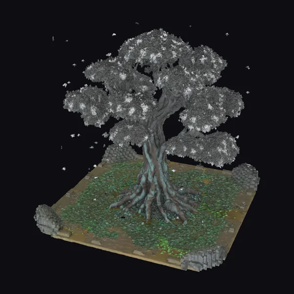 Ancient Tree on Pedestal