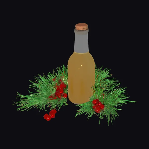 Bottle of Eggnog Mistletoe