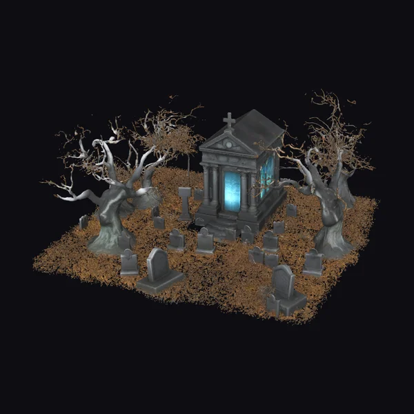 Abandoned Mausoleum Scene